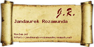 Jandaurek Rozamunda névjegykártya